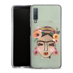 Silikon Glitter Case transparent-silber