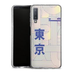 Silikon Glitter Case transparent-silber