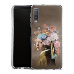 Silikon Glitter Case transparent-silber