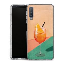 Silikon Glitter Case transparent-silber