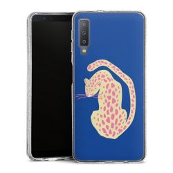 Silikon Glitter Case transparent-silber