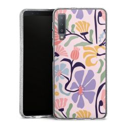 Silikon Glitter Case transparent-silber