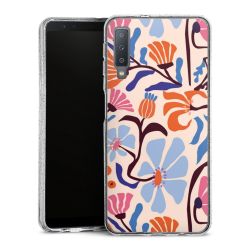 Silikon Glitter Case transparent-silber