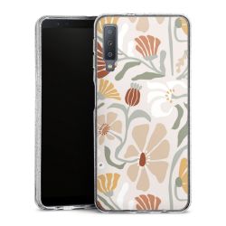 Silikon Glitter Case transparent-silber