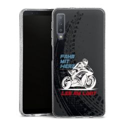 Silikon Glitter Case transparent-silber