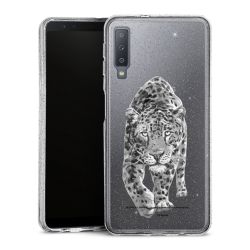 Silikon Glitter Case transparent-silber