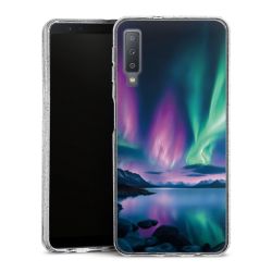 Silikon Glitter Case transparent-silber