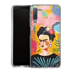 Silikon Glitter Case transparent-silber