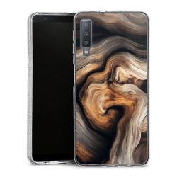 Silikon Glitter Case transparent-silber