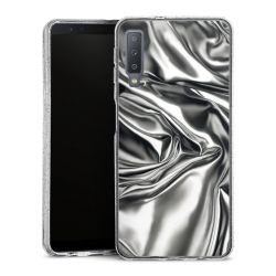 Silikon Glitter Case transparent-silber