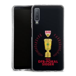 Silikon Glitter Case transparent-silber