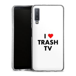 Silikon Glitter Case transparent-silber