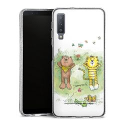 Silikon Glitter Case transparent-silber