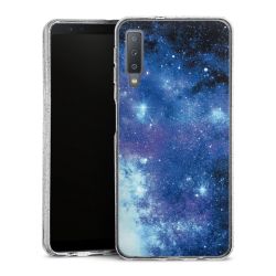 Silikon Glitter Case transparent-silber