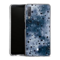 Silikon Glitter Case transparent-silber