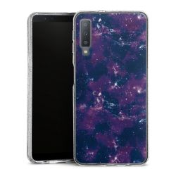 Silikon Glitter Case transparent-silber