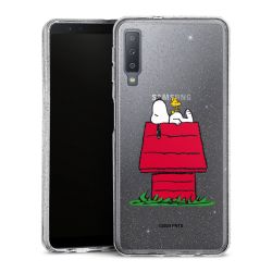 Silikon Glitter Case transparent-silber