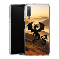 Silikon Glitter Case transparent-silber