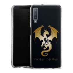 Silikon Glitter Case transparent-silber