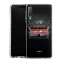 Silikon Glitter Case transparent-silber