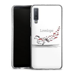 Silikon Glitter Case transparent-silber