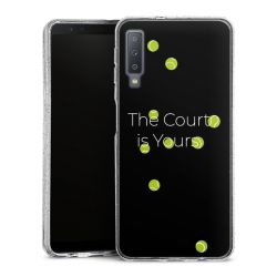 Silikon Glitter Case transparent-silber