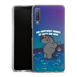 Silikon Glitter Case transparent-silber