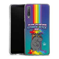 Silikon Glitter Case transparent-silber