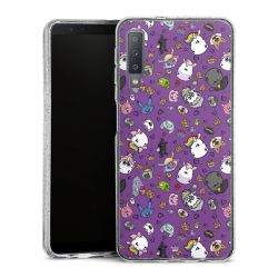 Silikon Glitter Case transparent-silber