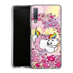 Silikon Glitter Case transparent-silber