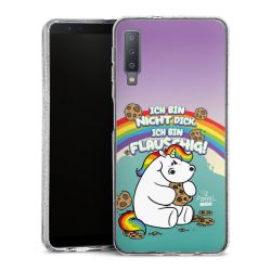 Silikon Glitter Case transparent-silber