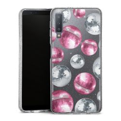 Silikon Glitter Case transparent-silber