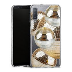 Silikon Glitter Case transparent-silber