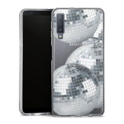 Silikon Glitter Case transparent-silber