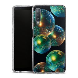 Silikon Glitter Case transparent-silber