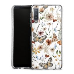 Silikon Glitter Case transparent-silber