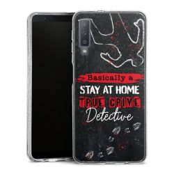 Silikon Glitter Case transparent-silber