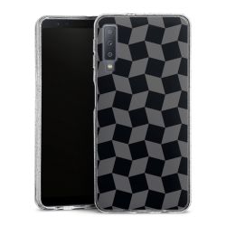 Silikon Glitter Case transparent-silber