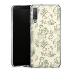 Silikon Glitter Case transparent-silber