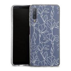 Silikon Glitter Case transparent-silber