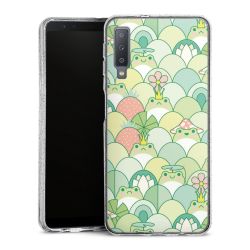 Silikon Glitter Case transparent-silber