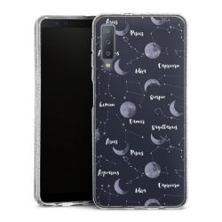 Silikon Glitter Case transparent-silber