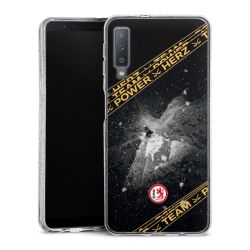 Silikon Glitter Case transparent-silber