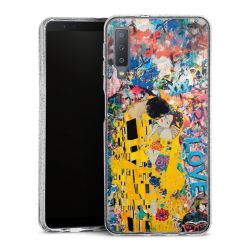 Silikon Glitter Case transparent-silber