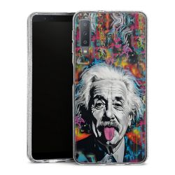 Silikon Glitter Case transparent-silber