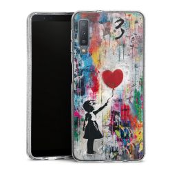 Silikon Glitter Case transparent-silber