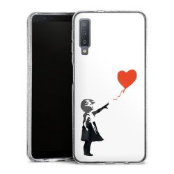 Silikon Glitter Case transparent-silber