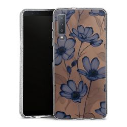 Silikon Glitter Case transparent-silber