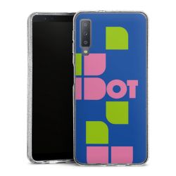 Silikon Glitter Case transparent-silber