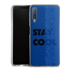 Silikon Glitter Case transparent-silber